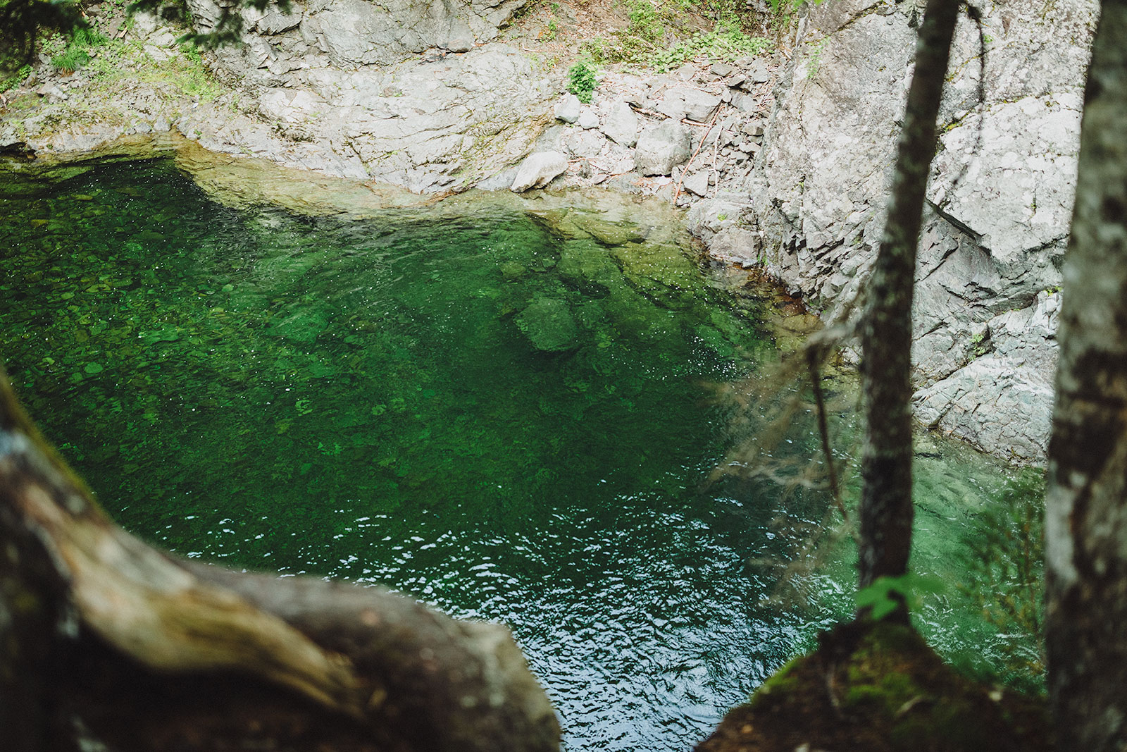 Crooked Creek Falls deep swimming hole