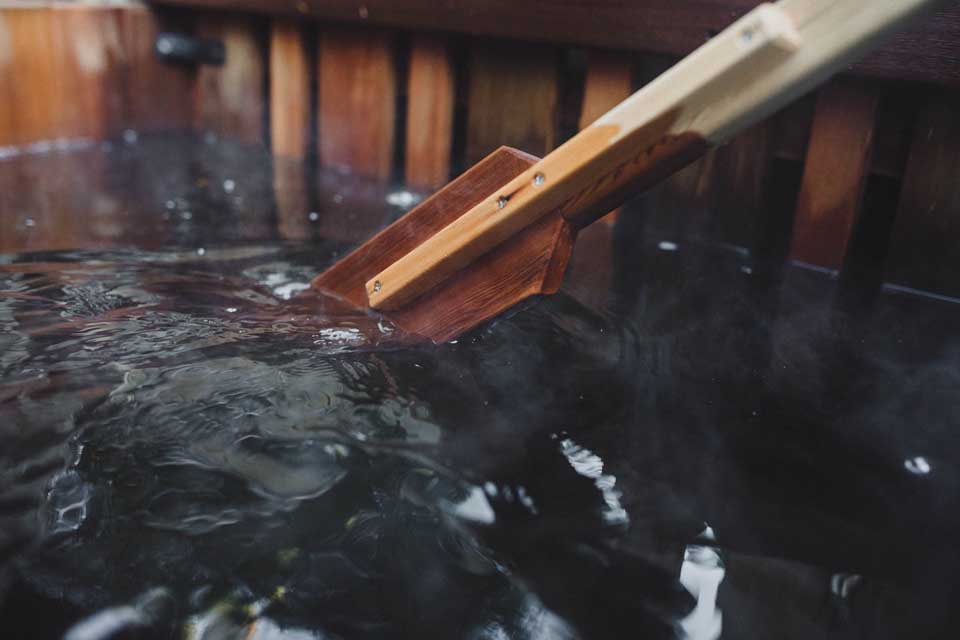 Wood fired hot tub